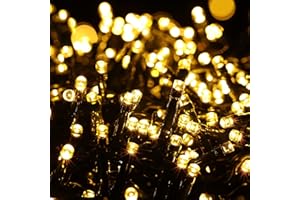‎BRIZLABS BrizLabs 1000 LED Weihnachtsdeko Lichterkette Außen, 25M Warmweiß Cluster Lichterkette Strom 8 Modi Wasserdicht Weihnachtslichterkette für Fenster Indoor Zimmer Hochzeit Party Geburtstag Balkon