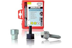 HEYNER Spare Wheel Locking Bolt Security Kit, Key Lock, Fits Volkswagen Transporter T6, 52mm Thread Steel, Outdoor Use