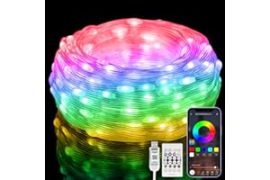 ELECTIGHT 5M Guirlande Lumineuse Intelligent RGB Multicolore [APP & Télécommandes], Girlande de Lumière, Alimentée USB &Étanche IP65, Musique et Contrôle Vocal pour Intérieur, Extérieur, Chambre, Noël Mariage