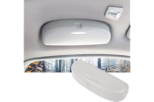 SKTU Porta Occhiali da Sole Auto per BMW Serie 1, 3, 5, 7, X1, X3, X5, X7, Custodia per Occhiali, per Interni Auto (Grigio)