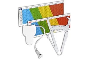 CZ Store®-Adipomètre|Ruban Mesure Inclus|-✮✮100% Garantie A Vie✮✮-Pince Mesure Graisse corporel et taux de Masse grasse-✮Offert✮:PDF Guide d'utilisation et Tableau d'interprétation en Français-