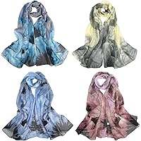 Set 6 Sciarpe Di Seta Strette - Foulard Eleganti Per Capelli, Collo, Borsa, Regalo Donna