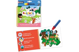 Nathan Coloréo Bébés animaux-le coloriage magique à l'eau à refaire à l'infini pour les enfants dès 3 ans, 31615