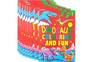 Libetui Lot de 10 livres de coloriage dinosaures - Mini livre de coloriage - Pour la maison, le lieu - Pour enfants - Cadeau d'anniversaire d'enfant