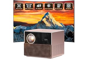 【Fully Sealed Engine & 2.2 Speaker Channel】Auto Focus & Keystone XuanPad WiFi Bluetooth Projector, Dual 36W Hi-Fi Speaker, 28000L 4K Support Dustproof Smart Projector for iOS/Android/TV Stick
