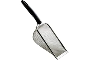 TropicShop Terrarien - Paletta in metallo per escrementi di rettili - setaccio per sabbia | Pala per la pulizia dei terrari