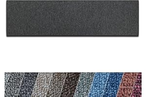 casa pura Carpet Runner for Hallway - Non-Slip Kitchen Runners Made to Measure | Action-Backed Runner Rugs | Matching Stair Treads | Anthracite - 66 x 350 cm