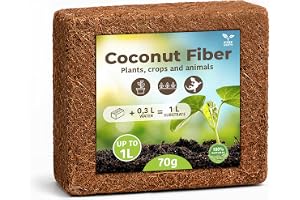 PYEF CRAFTS Coco Coir tegelsten för växter och reptiler (5L) | Torvfri kokoskompost för krukväxter, organisk jord för krukväxt, fröstart och sköldpadda