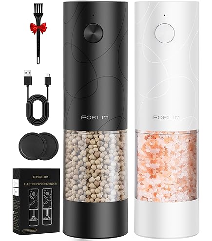 Electric Salt & Pepper Grinder Set - Battery Operated, Adjustable Coarseness, LED Light, Large Capacity - 2 Pack - View #4