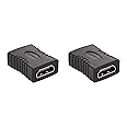 Amazon Basics HDMI Coupler (2 Pack), 29 x 22mm, Black