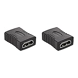 Amazon Basics - Accoppiatore HDMI (confezione da 2), 29 x 22 mm, Nero