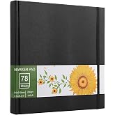 Hisdricus Sketchbook - 78 Sheets/156 Pages Sketchbook - 21 x 21 cm Drawing Pad - Thick 200gsm Paper - Paper for Students, Art