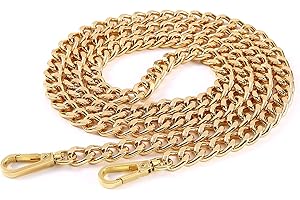 XIAZW Metall Taschenkette Geldbörsen Riemen Kette Schulterriemen für Tasche Handtaschen Crossbody 120 cm (Gelbes Gold)