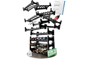 Novaliv casier à Bouteilles | vin Anthracite en Plastique Robuste pour 72 Bouteilles (Anthracite, 12)