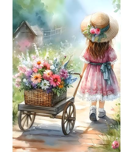 GDYEEH 5D Diamond Painting - Bunte Blumen, 30x40cm, Rundbohrer, Inkl. Werkzeug - Entspannendes DIY-Set