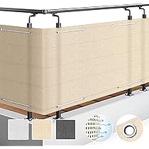Sol Royal SolVision balkonscherm HB2 HDPE ondoorzichtig polyethyleen privacyscherm 300x90 cm Crème-Beige - windbescherming met bevestiging