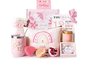 BEYOTINY 12th Birthday Gifts for Girls,Happy 12th Pamper Gift Basket Ideas for Daughter, Cute Unique Sweet 12 Year Old Birthday Hampers Presents for Her,Best Friend Niece,Granddaughter, Sister, Friend, Teens