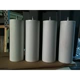 Lot De 4 Pieds De Lit 35 Cm Blanc – Rehausseurs Sommier Vernis Naturel – Plus De Rangement Sous Le Lit