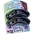 Click & Carry Grocery Bag Carrier as seen on SHARK TANK - Soft Cushion Grip, Hands Free, Plastic Bag Holder, Sports Gear Carrier