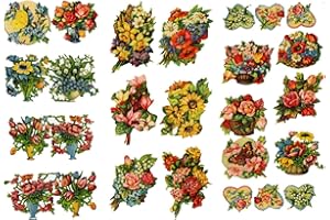 Decoupage Paper Pack (12 Sheets A4 / 20x30cm) Floral Wildflower Bouquet FLONZ Vintage Ephemera