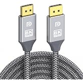 Furalis 8K DisplayPort Kablosu DP 1.4 (3 METRE) - 8K 60Hz / 4K 144Hz / 2K 165Hz - HDR10, 3D, Ses+G&ouml;r&uuml;nt&uuml; - Al&uuml;minyum G&ouml;vdeli 