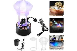 Shengruili Ultraschall Vernebler,Halloween Nebelmaschine Mini,12 LED Nebelmaschine Mini,Mini Nebelmaschine,Mist Maker,Nebelgerät für Halloween Kürbis und Hexenkessel, Hexentopf, Party