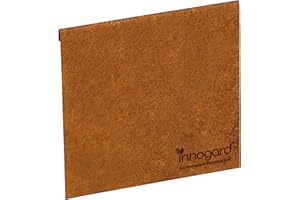 innogard 6021-001 – Connecteur pour Bande de Bordure de Gazon – Acier Corten – Elément de Liaison pour Bordure de Parterre, Hauteur 15 cm