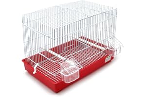 BPS BUENA PET SHOP BPS Cage à Oiseaux en métal avec mangeoire Abreuvoir Jumper Cage Matériau Métal Couleur envoie au Hasard 44X26.5X32 cm BPS-1364