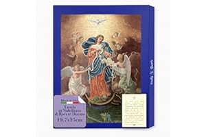 F.LLI BONELLA Fratelli Bonella | icono de la Virgen Desatanudos en ennoblecido de roble dorado 19,7 x 25 cm | Made in Italy