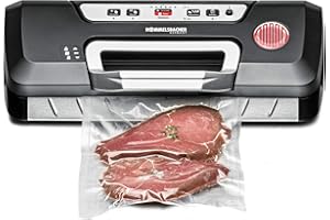 ROMMELSBACHER Sellador al vacío VAC 285 – Capacidad de aspiración 9 litros/min, manejo con una sola mano, para funcionamiento a largo plazo, totalmente automática. Sellado al vacío y sellado, 2