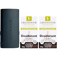 GREENDOOR Powder Deo Bar Herbal – Feste Deo-Stange Ohne Aluminium, Vegan, 60g, Mit Bio Babassu