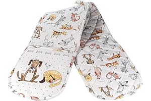 SPOTTED DOG GIFT COMPANY Double Oven Gloves, Heat Resistant Double Oven Mitt, Dog Themed Kitchen Oven Mitts, Cute Fuuny Dogs Cooking & Baking Gifts for Dog Lovers Owners Women Men