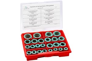 KINETICS LINE 320 Piezas de Juntas Planas (Caja de Juntas Planas 3/8 de Pulgada a 1 Pulgada) para Fontanería, Calefacción, Aire acondicionado, Ventilación, Tuberías y Jardín (Máx. 180 °C)