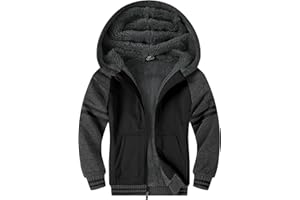 LLdress Fleecejacke Jungen Kapuzenpullover Mit Zipper Kinder Hoodie JungnsWarm Kapuzenjacke Causal Winter Ourdoor Sweatjacke Mit Fleecefutter Hooded Jacken für Jungen