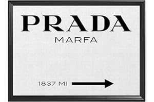 ^RTERBY'S Poster Marfa con Cornice - Orizzontale - varie dimensioni vari colori Made in Italy - riferimento all’opera d’arte di critica al consumismo di Marfa (Texas) (Tela Con Cornice Decorativa Nera, 40X50)