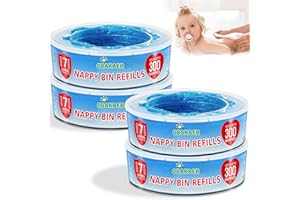 OBAKAER Ricarica compatibile con Foppapedretti Mangiapannolini Maialino Angelcare & Litter Locker II (4 ricariche), incompatibile con Dress Up,Dress Up XL,Classic XL,Litter Locker Fashion