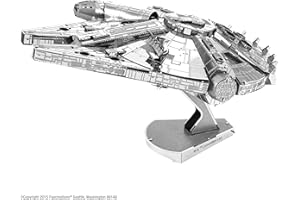 Fascinations ICX200B Metal Earth Metallbausätze - Star Wars Millenium Falcon, lasergeschnittener 3D-Konstruktionsbausatz, 3D Metall Puzzle, DIY Modellbausatz mit 2 Metallplatinen, ab 14 Jahre