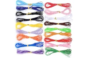 XIAOMOYU Cordon élastique coloré - 18 couleurs - 90 yards - Cordon élastique pour bracelets, colliers, fabrication de bijoux, perles, couture DIY