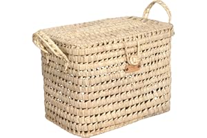 Bohome Living - Petit Coffre de Rangement en Osier Tressé, Malle à Jouets, Fait Main (30 cm)