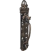 Design Toscano - SP829 Durley House Dragon Gotik Dekor Kapı Kolu İtme Plakası, 30 cm, Bronz Kaplama