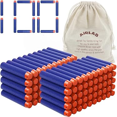 100 Balles Mousse Recharge Pour Pistolet Nerf - Bleu - Fléchettes Souples Et Sans Danger Pour Enfants