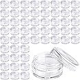 50 Pezzi 5g/ml Contenitori Cosmetici Vasetti Plastica Campioncini Creme per Creme e Polvere Crema Balsamo Labbra Campione per