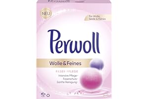 ‎PERWOLL Perwoll Wolle und Feines, Faser Pflege Pulver, 16 Waschladungen, Waschmittel für Wolle, Seide und Feines, Feinwaschmittel für eine sanfte Reinigung und intensive Pflege