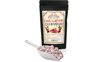 ‎RED DEVILS TASTE Chili Cherry Cola Bonbons - Cola trifft Kirsche & Chili - mega scharf - 200g - Hotskala: 9