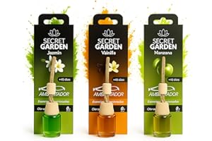 SECRET GARDENS Ambientador para Coche | Duradero y Fresco | Elimina Olores y Deja un Aroma Agradable | Fácil de Colocar | Para Vehiculo, Hogar, Oficina