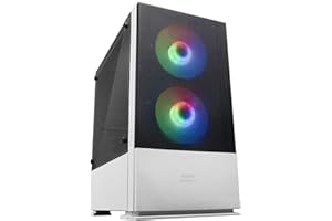 Mars Gaming MCZW, Caja PC Compacta Premium, MicroATX, Panel+Frontal Mesh, Blanco