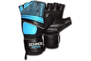 Ichnos Neon Radius Guanti da Portiere Futsal Calcetto a Mezze Dita Taglia Adulto