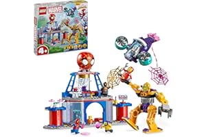 LEGO Marvel Quartier Generale di Team Spidey, Giochi per Bambini e Bambine da 4 Anni con Mech, Veicolo e Supereroi, Idea Regalo per i Fan della serie Disney+ Spidey e i Suoi Fantastici Amici 10794