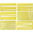 Traceease Jewelry Designing Template Drafting Tools Gemstone Multi,Size Jewellery Stencil- Pack of 6 Pieces