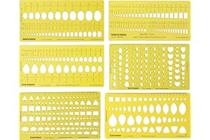 Traceease Jewelry Designing Template Drafting Tools Gemstone Multi,Size Jewellery Stencil- Pack of 6 Pieces